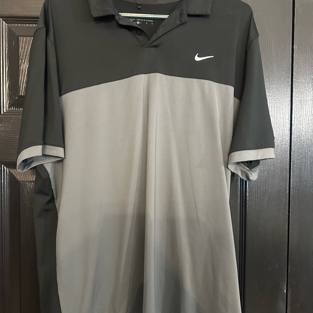 Nike Black and Gray Performance Polo - Orange County National